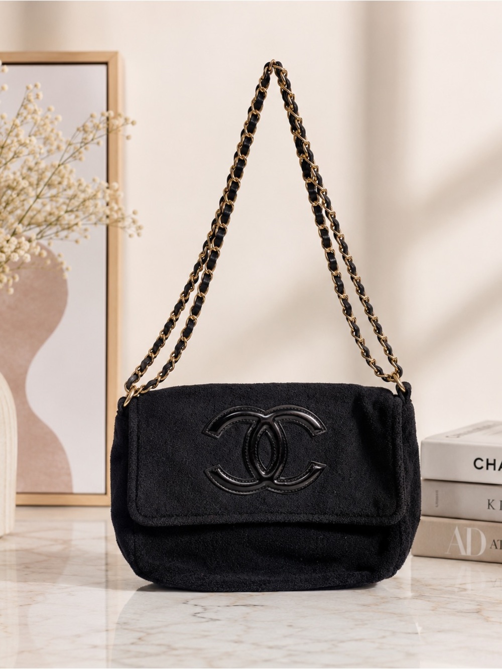 Chanel Precision Suede Chain Shoulder Bag - Picture 2 of 3